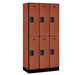 Cherry Salsbury 6-Door 2 Tier Designer Wood Locker Side Panel
