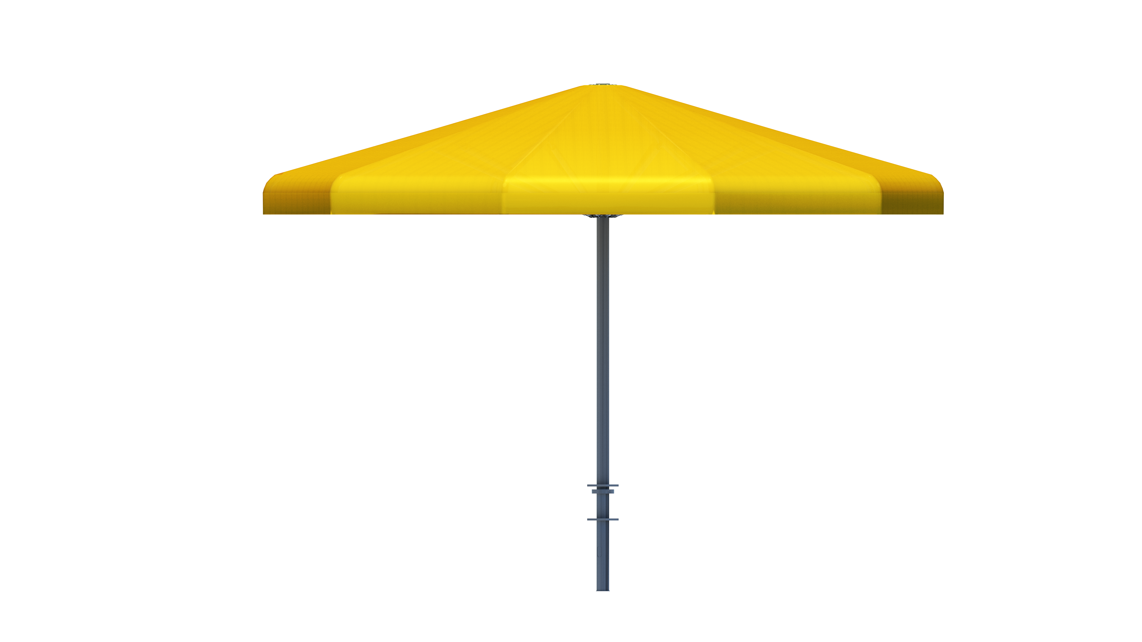 side view of Yellow outdoor USA Shade Coolbrella on a white background