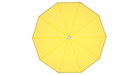 top view of Yellow USA Shade Coolbrella on a white background