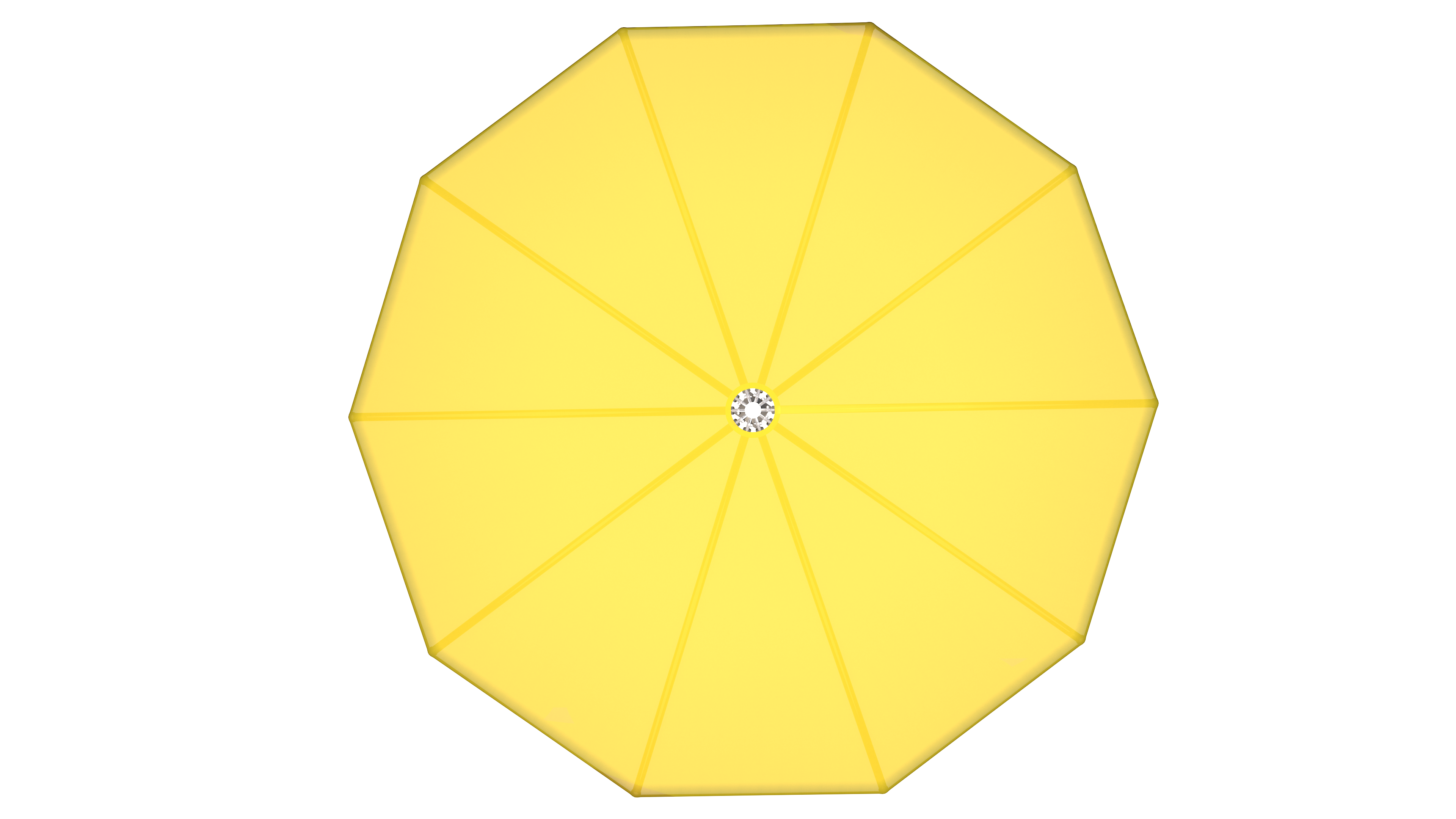 top view of Yellow USA Shade Coolbrella on a white background