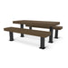 Black & Brown Wabash Valley Designer Diamond Metal Picnic Table, 6' model DS101D