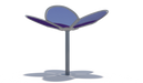 Side view Purple of USA Shade Flower Shade Structure white background studio image