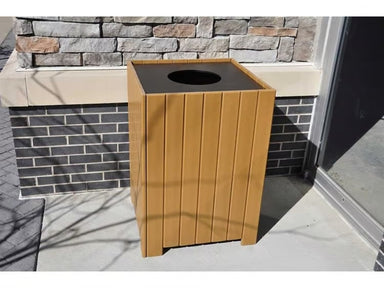 Frog Furnishings 32 Gallon Cedar Square Receptacle City Lifestyle Image