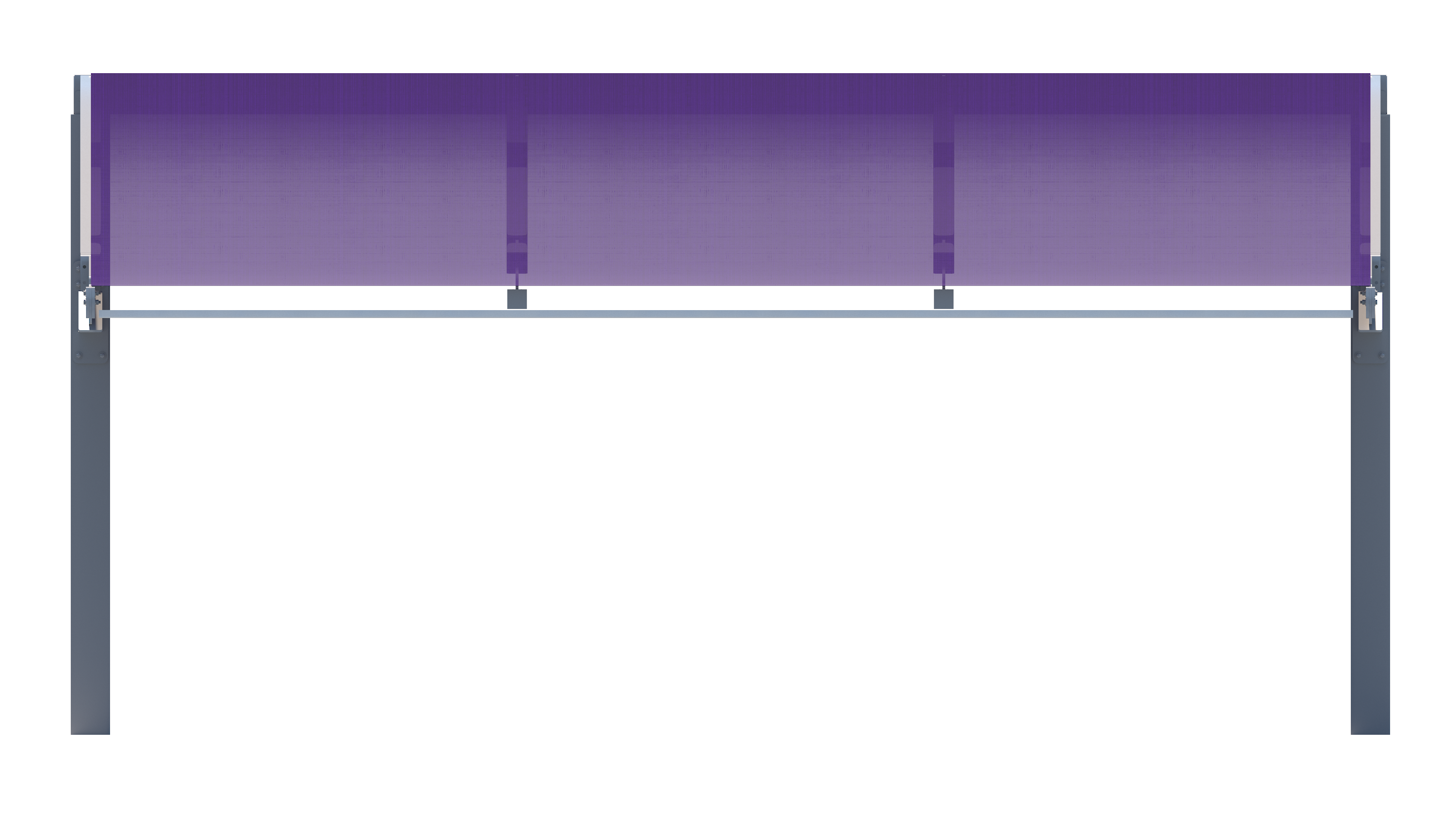 Purple USA Shade Full Arch Cantilever on a white background