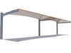 USA Shade Full Hip Cantilever Shade structure, joined unit,on a white background