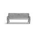Gray Wabash Valley Estate Ribbed Memorial Bench, memorial benches for sale with free shipping