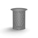 Gray Wabash Valley Flared Commercial Trash Receptacle, Diamond, plastisol coated steel with a flared top, model FR400D, gas station trash can
