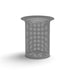 Gray Wabash Valley Flared Commercial Trash Receptacle, Perforated, plastisol coated steel with a flared top, model FR400P, outdoor trash receptacle