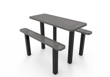 Gray MyTCoat 6' Independent Picnic Table Inground Mount Studio Image