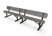 Gray MyTCoat Sports Bench with Backrest Studio Image 10' Option and portable mount