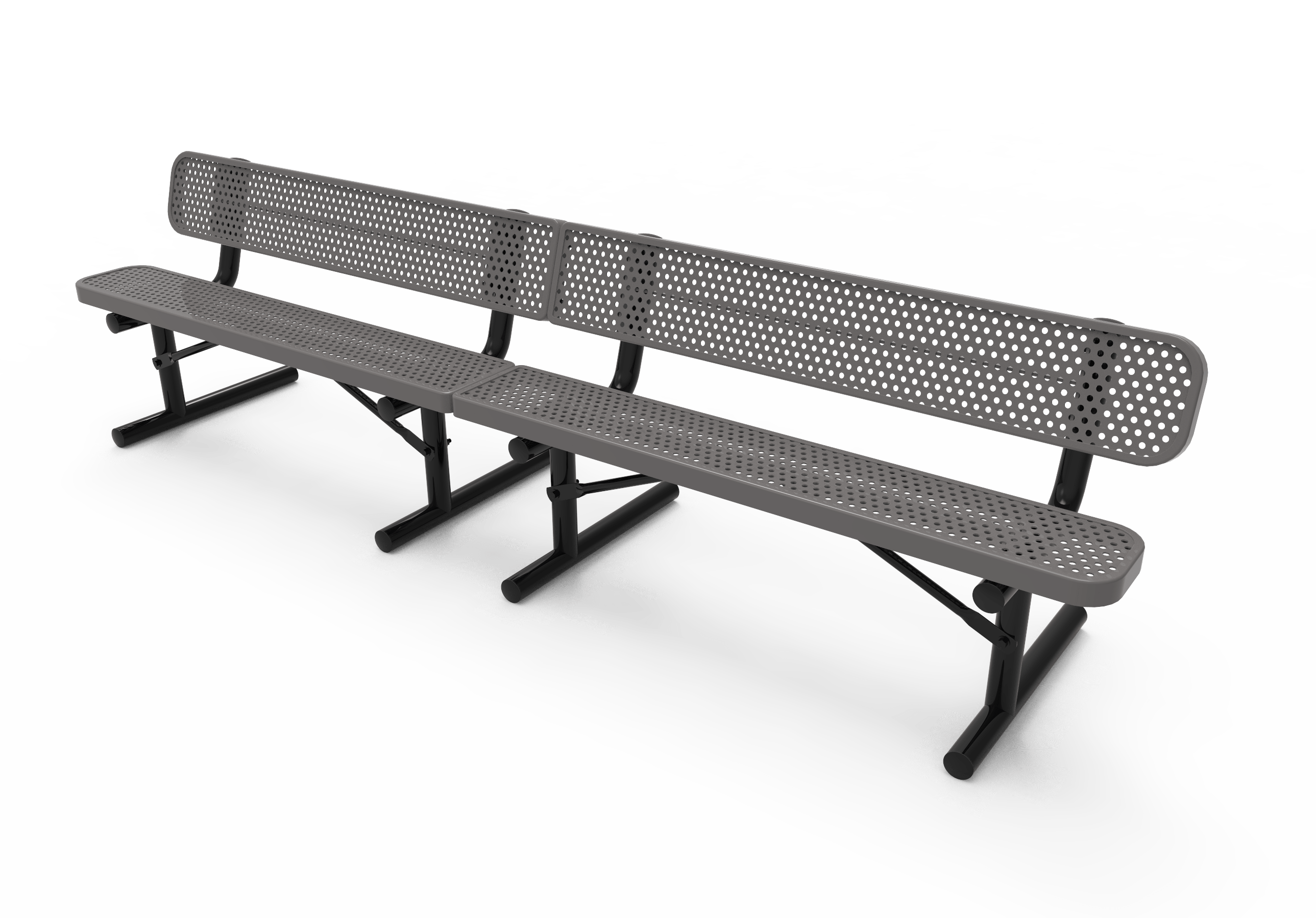 Gray MyTCoat Sports Bench with Backrest Studio Image 10' Option and portable mount