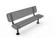 Gray MyTCoat Sports Bench with Backrest Studio Image 6' Option Surface Mount