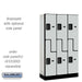 Gray Salsbury 6-Door 2 Tier Designer Wood Locker 'S' Style Studio Image