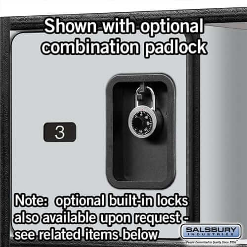 Gray Salsbury Designer Wooden Gear Locker Optional Padlock Image.