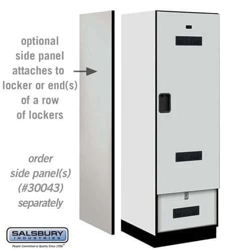 Gray Salsbury Designer Wooden Gear Locker Side Panel Example Image