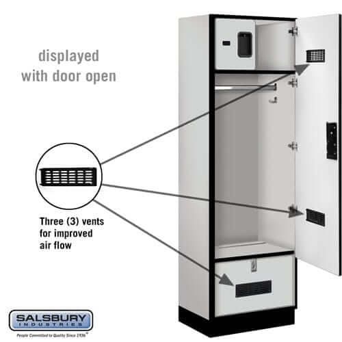 Gray Salsbury Designer Wooden Gear Locker Ventilation on door example Image