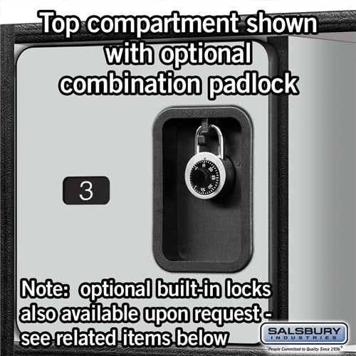 Gray Salsbury Designer Wooden Open Gear Locker Optional Padlock Image