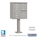 Gray Salsbury USPS Mailbox Cluster Unit with 12 Doors and Parcel Locker Studio Image.