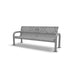 Gray Wabash Valley Contemporary Ribbed steel Memorial Bench with Surface Mount studio image