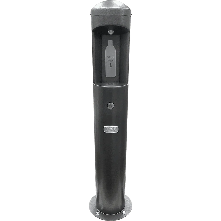 Gray Willoughy Outdoor Water Bottle Filling Station with Push Button Studio Image