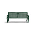 Green Wabash Valley Estate Perforated Memorial Bench, commemorative bench for a park or campus