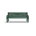Green Wabash Valley Estate Ribbed Memorial Bench, memorial seating with arms on both ends