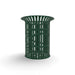 Green Wabash Valley Flared Commercial Trash Receptacle, Ribbed, plastisol coated steel with a flared top, model FR400R, beach trash can