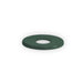 Green flat top trash receptacle lid with an 8 inch opening, powder-coated steel, Wabash Valley model FT100N