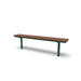 Green Wabash Valley Rinnova Recycled Plastic Backless Bench with Cedar planks, Inground mount, 6 foot bench