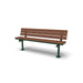 Green Wabash Valley Rinnova Recycled Plastic Bench with Cedar planks, Surface Mount base plates, outdoor benches for parks