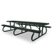 Green Wabash Valley Shelter Signature 10 ft Diamond Metal Portable Picnic Table in plastisol-coated steel, a steel outdoor table