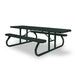 Green Wabash Valley Signature Portable Picnic Table, green top, seats and frame, 8' ADA Accessible, Diamond pattern, outdoor cafeteria tables