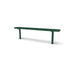 Green Wabash Valley Signature Steel Backless Bench, Diamond, 6' Inground posts, solid green, plastisol-coated steel, outdoor seating bench