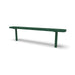 Green Wabash Valley Signature Steel Backless Bench, Perforated, 6' Inground posts, solid green, plastisol-coated steel, outdoor bench without back