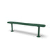 Green Wabash Valley Signature Steel Backless Bench, Perforated, 6' Surface Mount base plates, solid green, plastisol-coated steel, outdoor bench without back