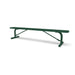 Green Wabash Valley Signature Steel Backless Bench, Diamond, 8' Portable with braced legs, solid green, plastisol-coated steel, commercial seating bench