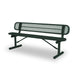 Green Wabash Valley Signature Steel Bench, Diamond seat and back, portable frame with braces, portable bench
