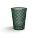 Green Wabash Valley Tapered Trash Receptacle, tapered diamond expanded metal body, plastisol coated, model LR350D, steel trash can