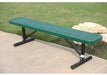 Green MyTCoat Sports Bench Without Back Expanded Metal with park background 