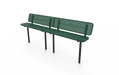 Green MyTCoat Sports Bench with Backrest Studio Image 10' Option and Inground Mount