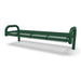 Green Wabash Valley Contemporary Diamond Steel Backless Bench with Inground Mount Studio Image