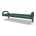 Green Wabash Valley Contemporary Perforated Steel Backless Bench with Inground Mount Studio Image