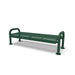 Green Wabash Valley Contemporary Perforated Steel Backless Bench with Surface Mount Studio Image