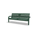 Green Wabash Valley Contemporary Perforated steel Memorial Bench with Inground Mount studio image