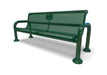 Green Wabash Valley Contemporary Perforated steel Memorial Bench with Surface Mount studio image