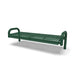 Green Wabash Valley Contemporary Ribbed Steel Backless Bench with Inground Mount Studio Image