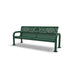 Green Wabash Valley Contemporary Ribbed steel Memorial Bench with Surface Mount studio image