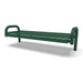 Green Wabash Valley Contemporary Slatted Steel Backless Bench with Inground Mount Studio Image