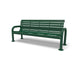Green Wabash Valley Contemporary Slatted Steel Bench Surface Mount Studio Image