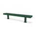 Green Wabash Valley Designer Diamond Steel Backless Bench With Surface Mount